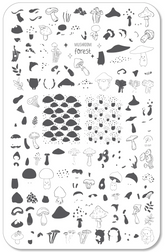Mushroom Forest (CjS-369) - Clear Jelly Stamping Plate